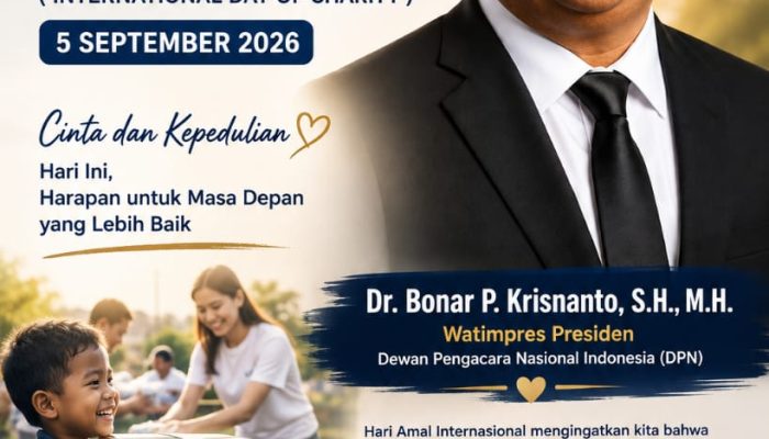 Dr. Bonar: Hari Amal Internasional Jadi Momentum Menguatkan Semangat Kemanusiaan